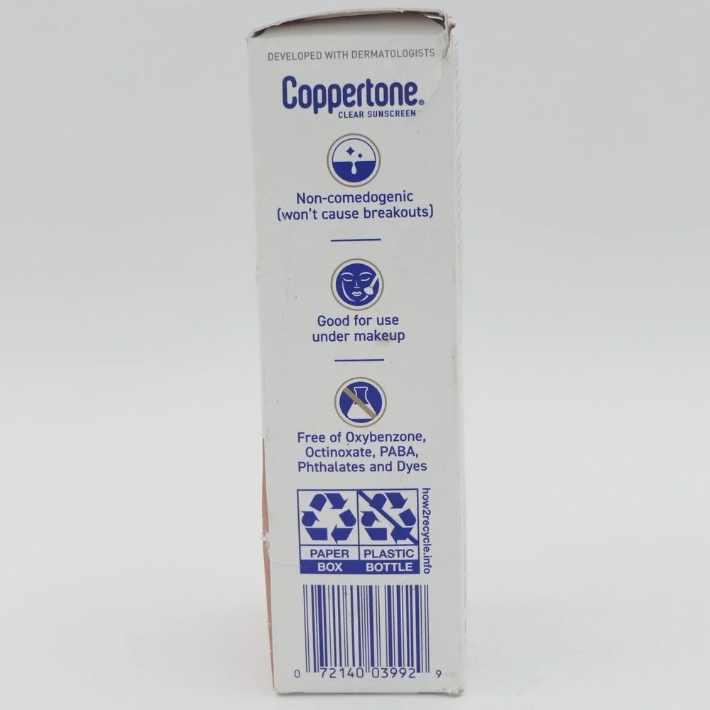 Coppertone Every Tone Invisible Finish Face SPF 60+ Sunscreen Brightening 02/27